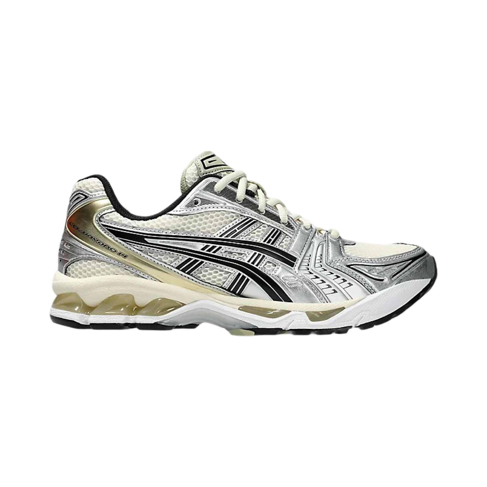 ASICS Gel-Kayano 14 Running Shoes for Men - Lightweight Cushioned Support - Birch/Pure Silver Colorway - Ideal for Road Running, Jogging & Gym Workouts