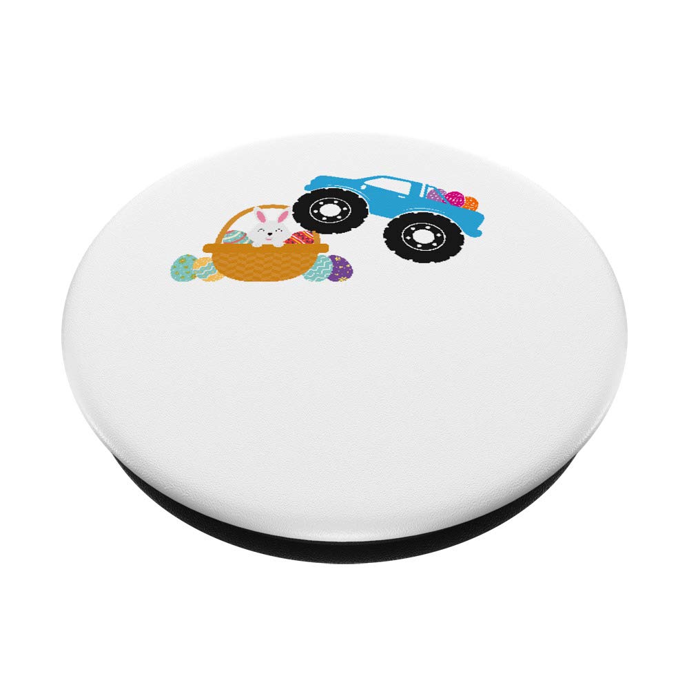 Easter Bunny Monster Truck Eggs Easter Basket PopSockets PopGrip - Swappable Phone Grip for iPhone, Samsung & Tablets - Perfect for Easter Gifts, Phone Protection & Daily Use