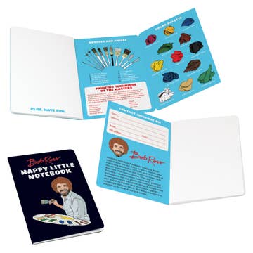 Bob Ross Themed Notebook - Inspirational Art Journal for Painting Ideas & Sketching | Perfect for Artists, Students & Creative Writing