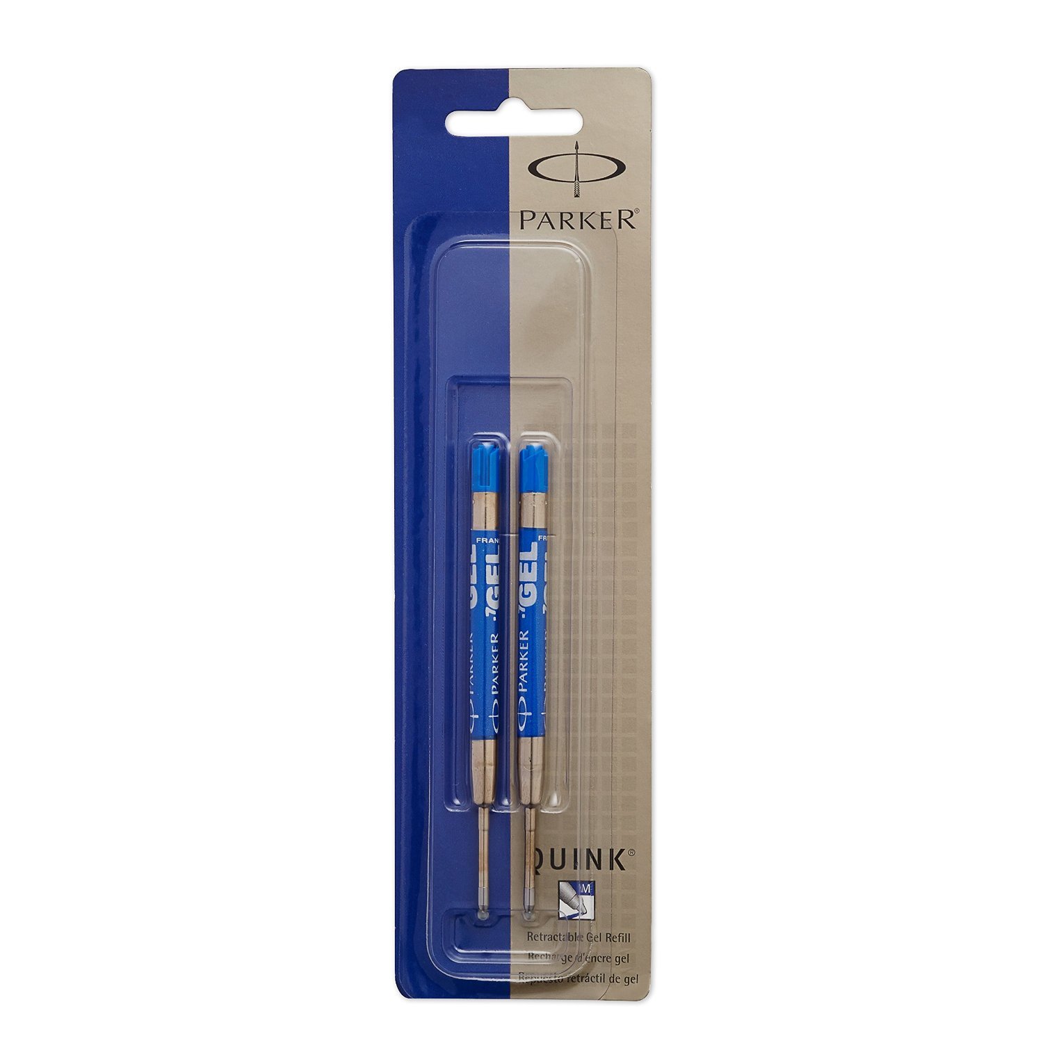 Gel Ink Rollerball Pen Refills - Medium Point, Blue Ink, 2-Pack - Perfect for Office, School & Everyday Writing Needs