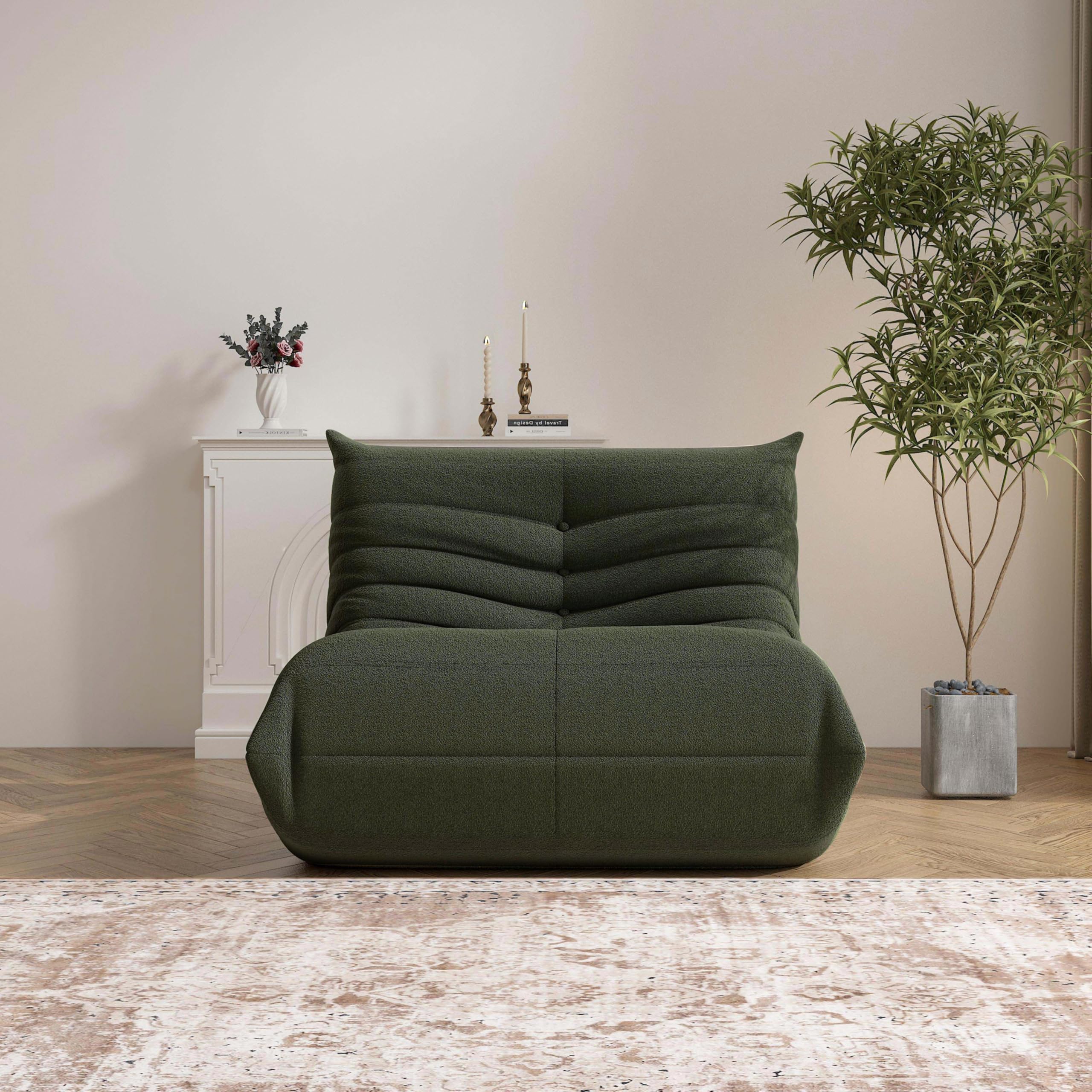 Premium Large Bean Bag Chair for Adults & Teens - High-Density Memory Foam Fireside Sofa - Comfortable Lounge Chair for Living Room, Bedroom, Dorm - Perfect for Relaxing, Gaming & Movie Nights (Green)