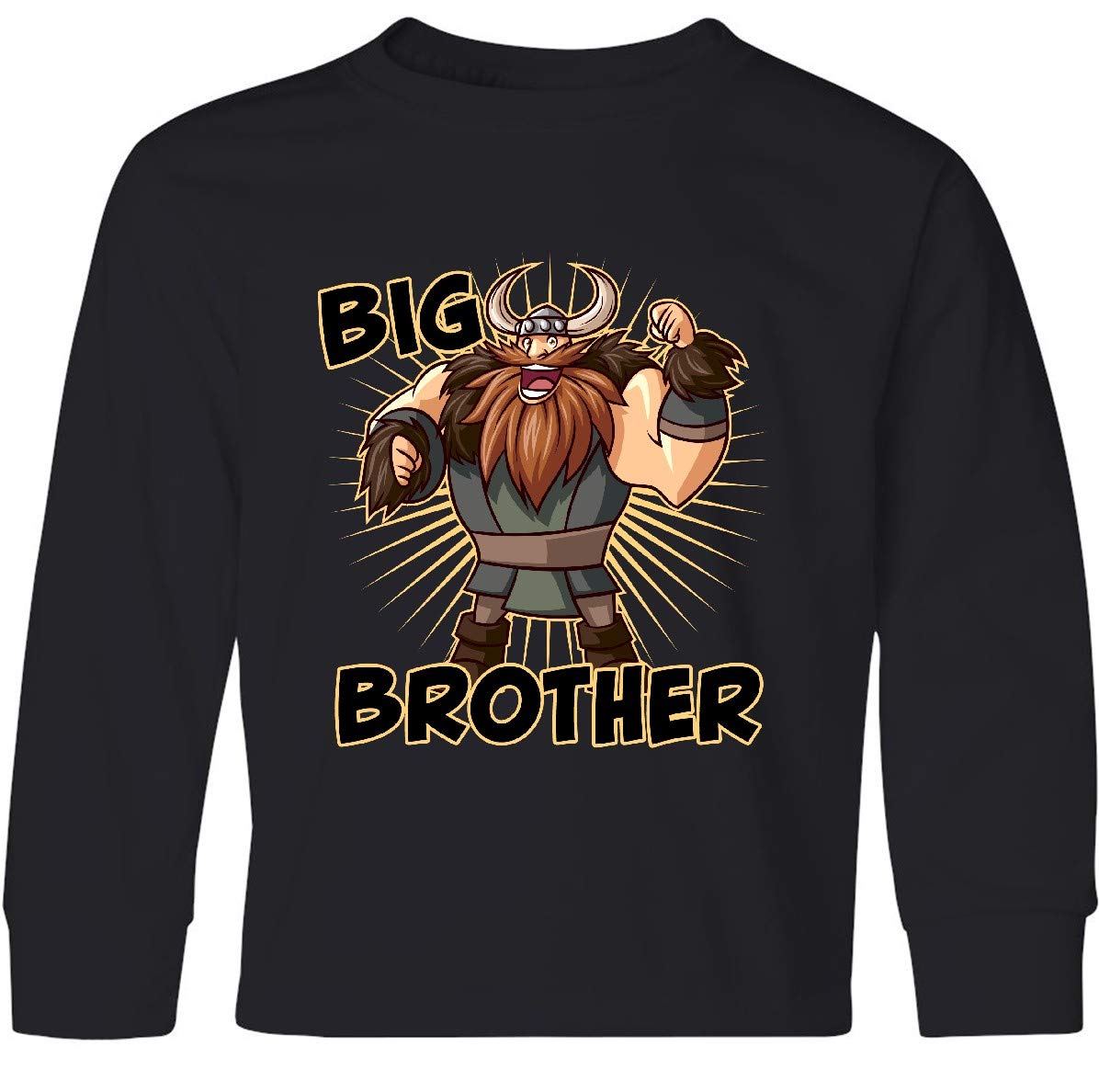 Inktastic Big Brother Viking Youth Long Sleeve T-Shirt - Cool Norse Design for Boys - Perfect for School, Family Events & Viking Themed Parties