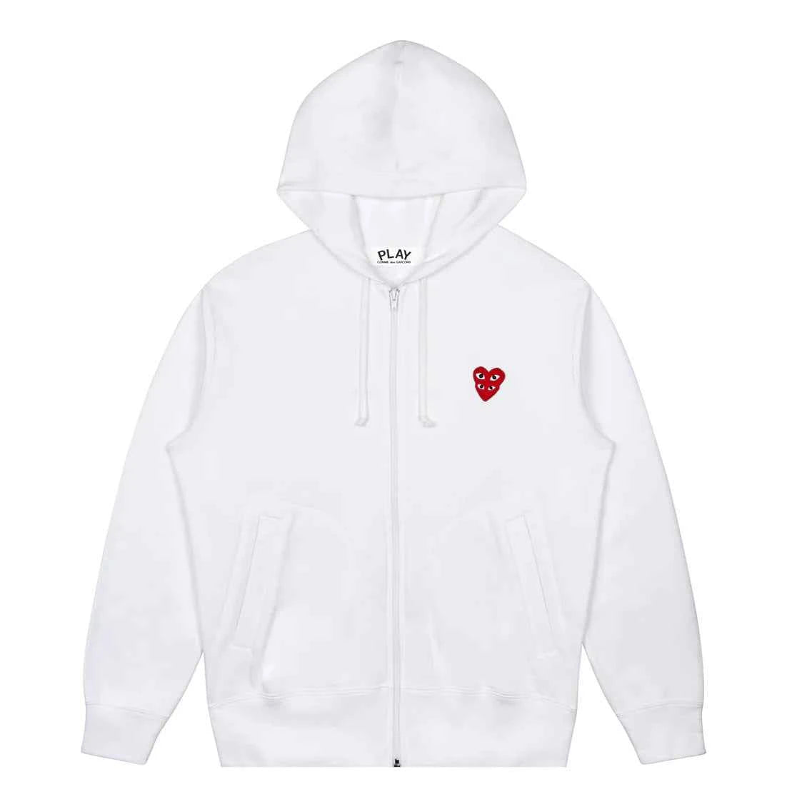 Comme Des Garcons Play Double Hearts Hoodie - Stylish Unisex Pullover for Casual Wear & Street Fashion