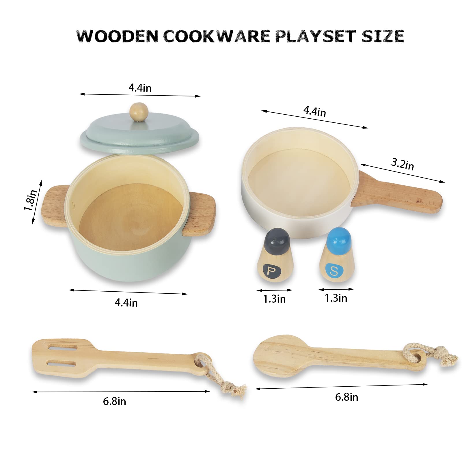 Premium Wooden Toddler Play Kitchen Set with Utensils & Accessories, Montessori Pretend Cooking Toy, Educational Gift for Kids 3+, Perfect for Home, Preschool & Daycare Playtime