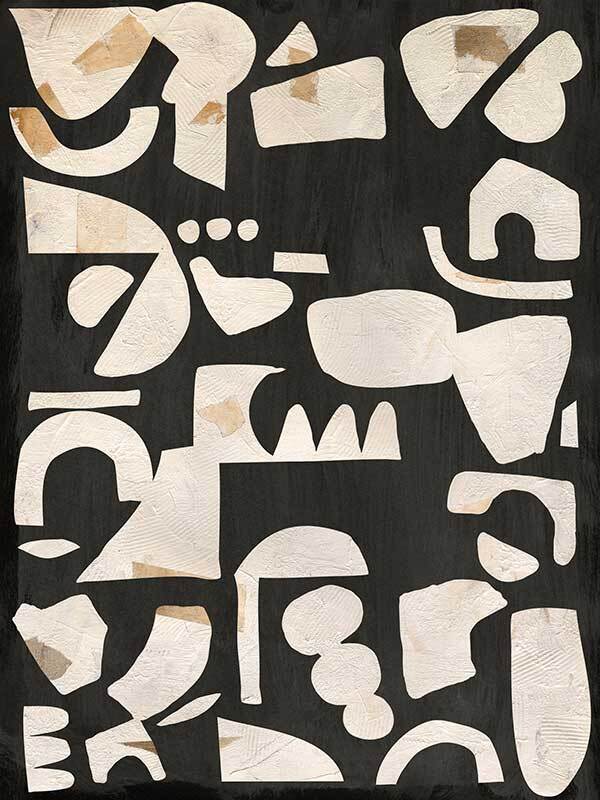 Asymmetrical Black Canvas Art Print - Modern Abstract Wall Decor for Living Room, Bedroom & Office