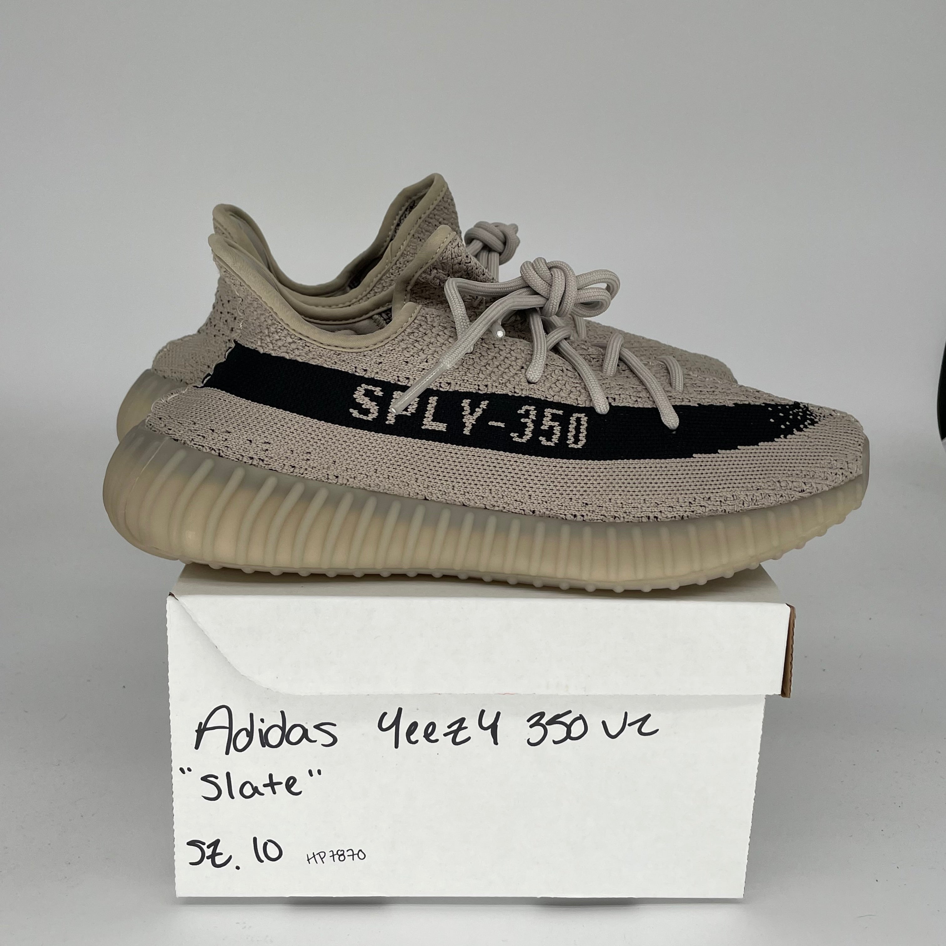 Adidas Yeezy Boost 350 V2 Slate Sneakers - Men's Size 10 (HP7870) | Comfortable Running Shoes for Casual Wear & Gym Workouts