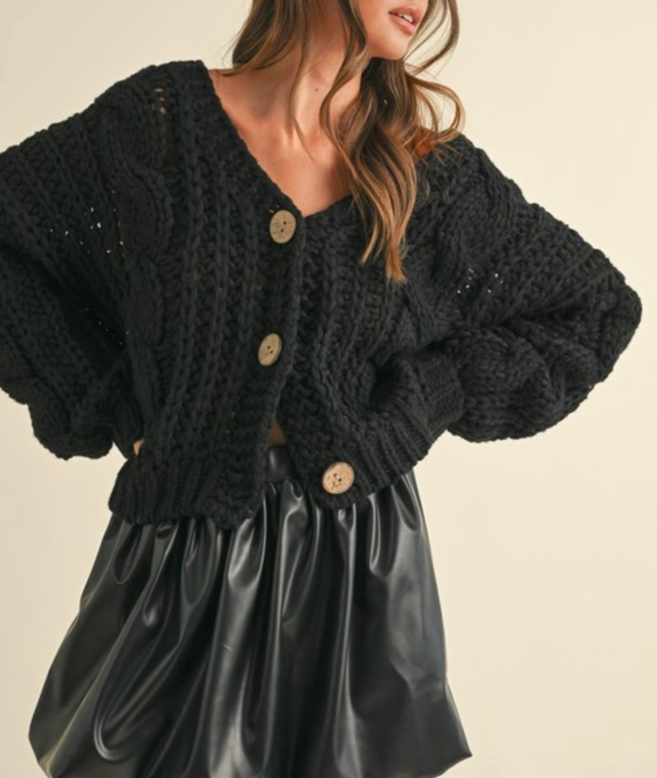 Cozy Oversized Chunky Knit Cardigan for Women - Soft Winter Sweater Wrap for Lounge, Office & Casual Outfits