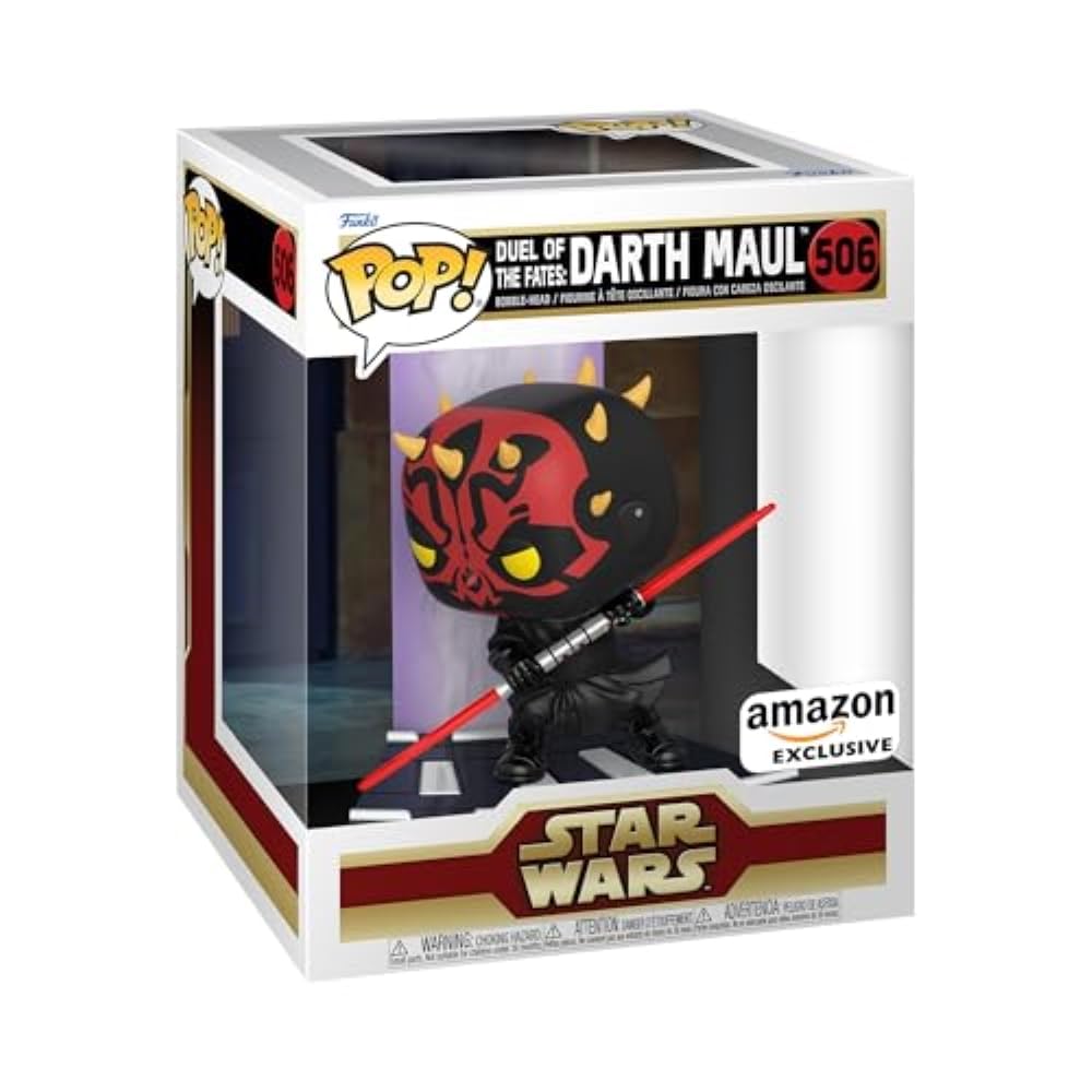 Funko Pop! Deluxe Star Wars: Duel of The Fates - Darth Maul Collectible Figure (Amazon Exclusive, Set of 3) | Perfect for Star Wars Fans, Display & Gift Giving