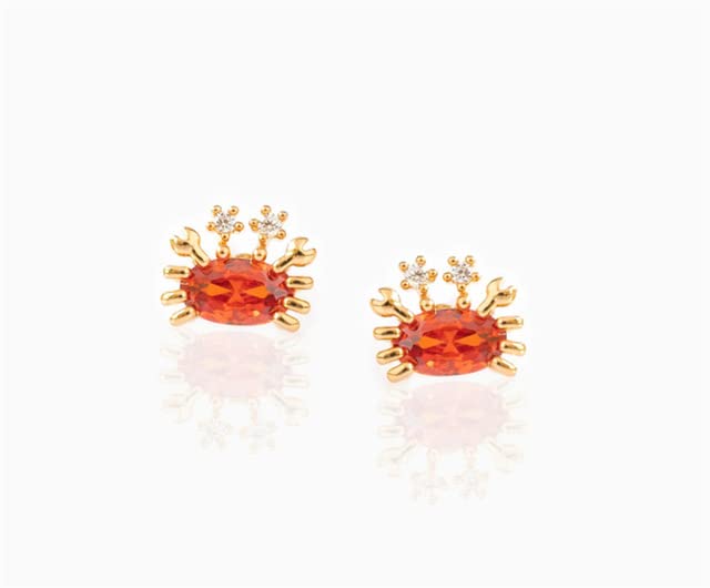 CZ Zircon Sea Animal Stud Earrings for Women & Girls - Turtle, Crab, Seahorse Jewelry Gifts | Perfect for Beach Parties, Summer Outfits & Marine-Themed Events