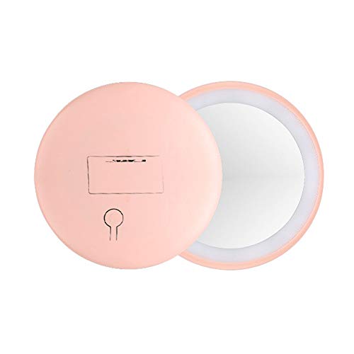 Portable LED Makeup Mirror with Light - Compact Round Illuminated Travel Mirror for Home, Vanity, and On-the-Go Touch Ups