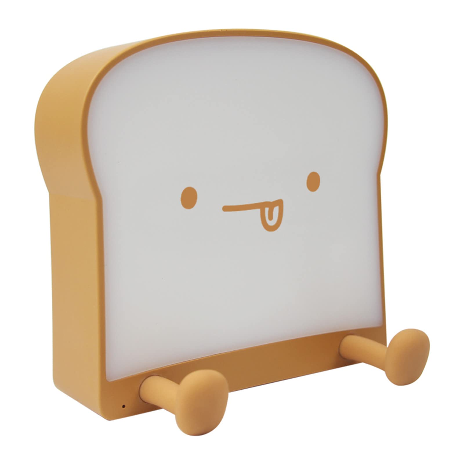 Bread Slice Night Light - Cute Phone Stand, Bedside Lamp, Desk Lamp for Reading, Office & Bedroom - Perfect for Nighttime Use, Cozy Ambience, and Relaxation