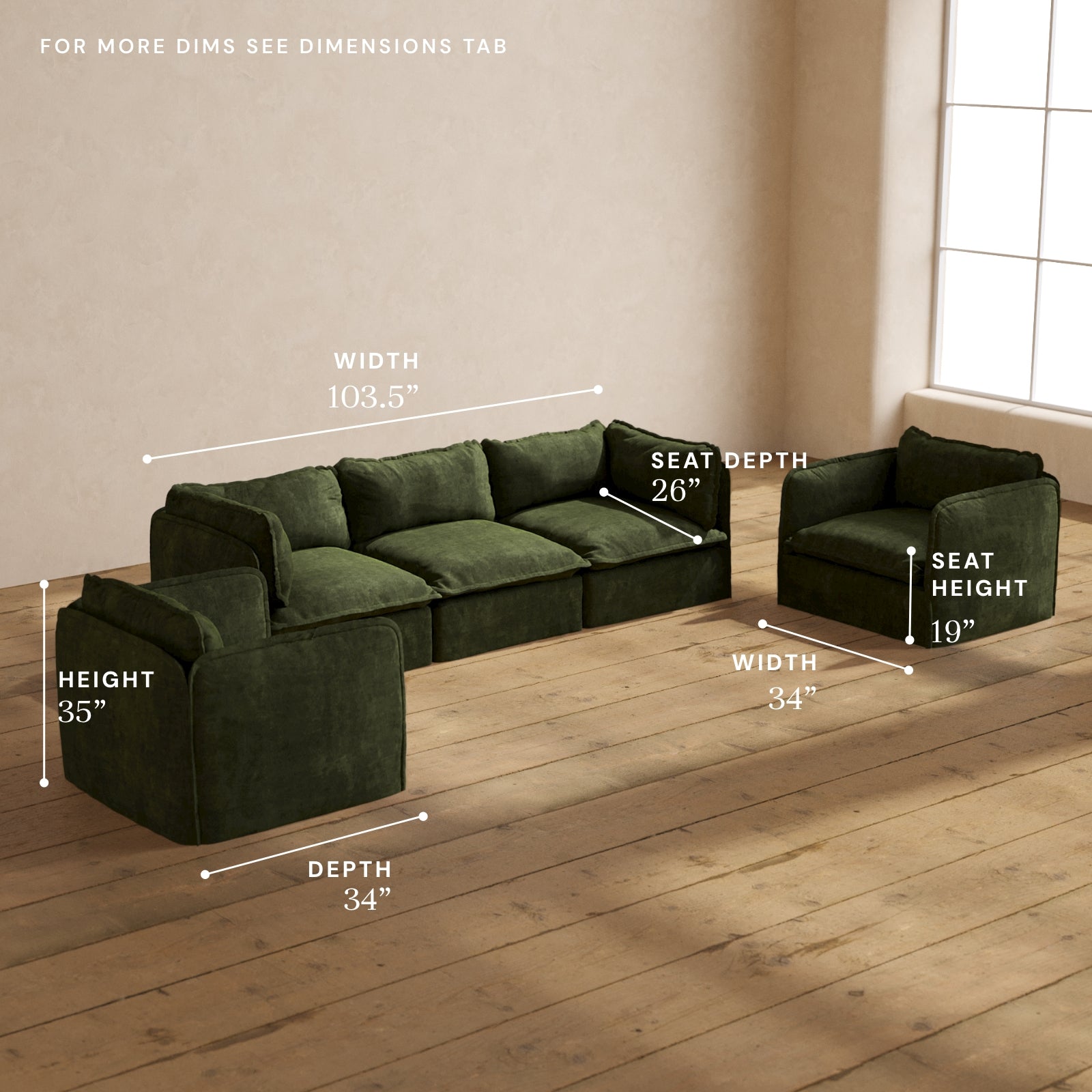 Premium Modular 3-Seater Sofa & Armchair Set in Olive Green | Luxe Fabric Blend | Perfect for Living Room, Lounge & Home Theater Comfort
