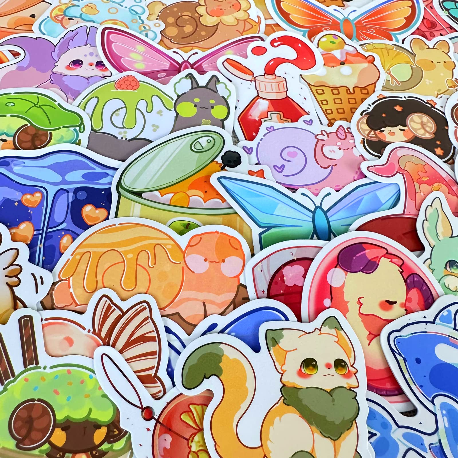 AOWDIAO 270 Pcs Cute Aesthetic Waterproof Vinyl Stickers Set - Fun Decals for Water Bottles, Laptops, Phones, Journals | Perfect for Kids, Teens & Girls Room Decor, School Supplies & DIY Crafts