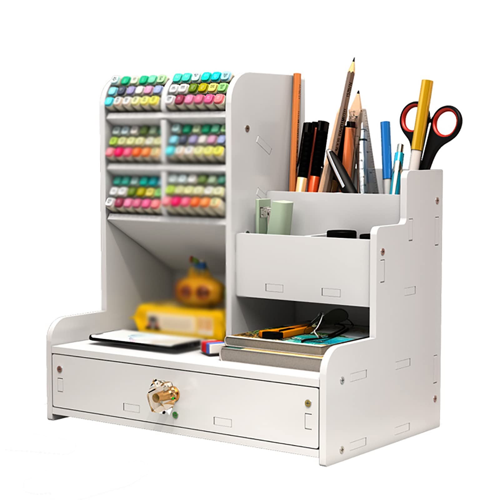 Multifunctional Desktop Pen Organizer Holder - DIY Stationery Storage for School, Office & Home - Perfect for Students, Professionals & Home Workspaces