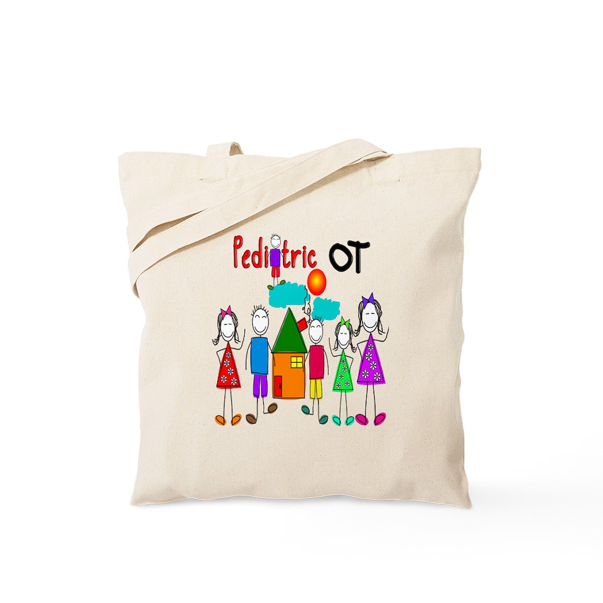 Pediatric Occupational Therapist Tote Bag - Natural Canvas Reusable Shopping Bag for Therapists, Teachers & Healthcare Professionals - Perfect for Work, Conferences & Daily Use