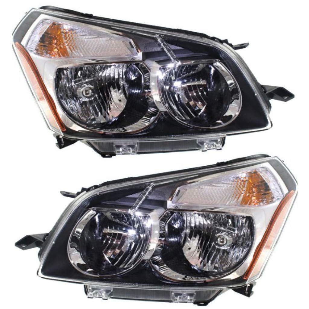 2009-2010 Pontiac Vibe Headlight Assembly Pair - Driver & Passenger Side (GM2502327 GM2503327) | Replacement Headlights for Improved Night Visibility - Perfect for Daily Commuting & Road Trips