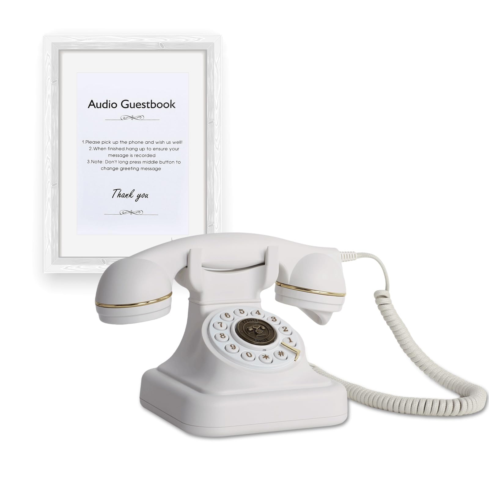 ROOMEDAL Audio Guest Book for Weddings & Events - Record Customized Voice Messages with Guest Book - Perfect for Preserving Special Occasions Like Christmas & Halloween - Ideal for Wedding Receptions, Anniversaries & Holiday Parties