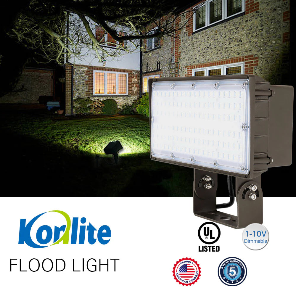 15W LED Outdoor Flood Light - 2000 Lumens, 5000K Daylight White, 120-277V, 50W Equivalent - Perfect for Backyard, Garden, and Security Lighting