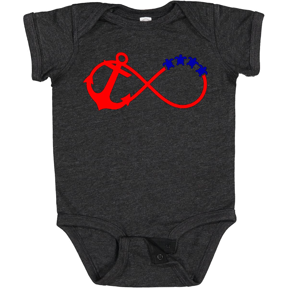 Inktastic Red Anchor Infinity Turtles Baby Bodysuit - Soft Cotton Onesie for Newborns & Infants - Perfect for Playtime, Daycare & Family Photos