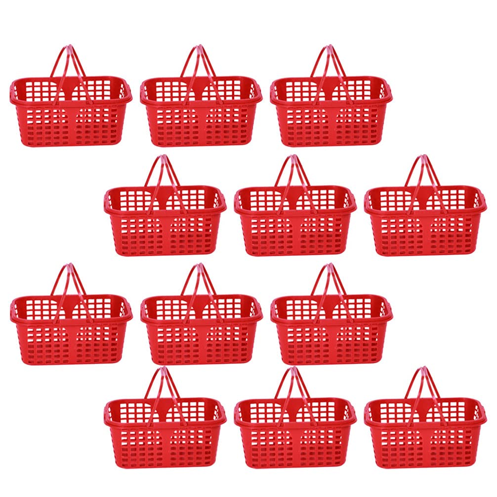 20-Piece Plastic Storage Baskets with Handles - Multipurpose Organizer for Kitchen, Bathroom, Closet & Supermarket - Perfect for Groceries, Toys, Snacks & Fruits - Durable Small Bins for Home & Garden Organization