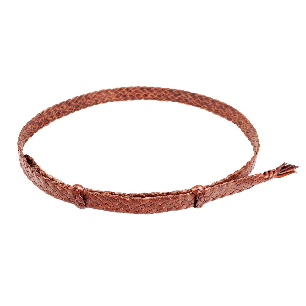 6 Plait Flat Hat Band - 17mm (11/16 Inch) Wide Braided Leather Hatband for Cowboy Hats, Western Style Accessories - Perfect for Rodeo, Ranch Work & Country Fashion