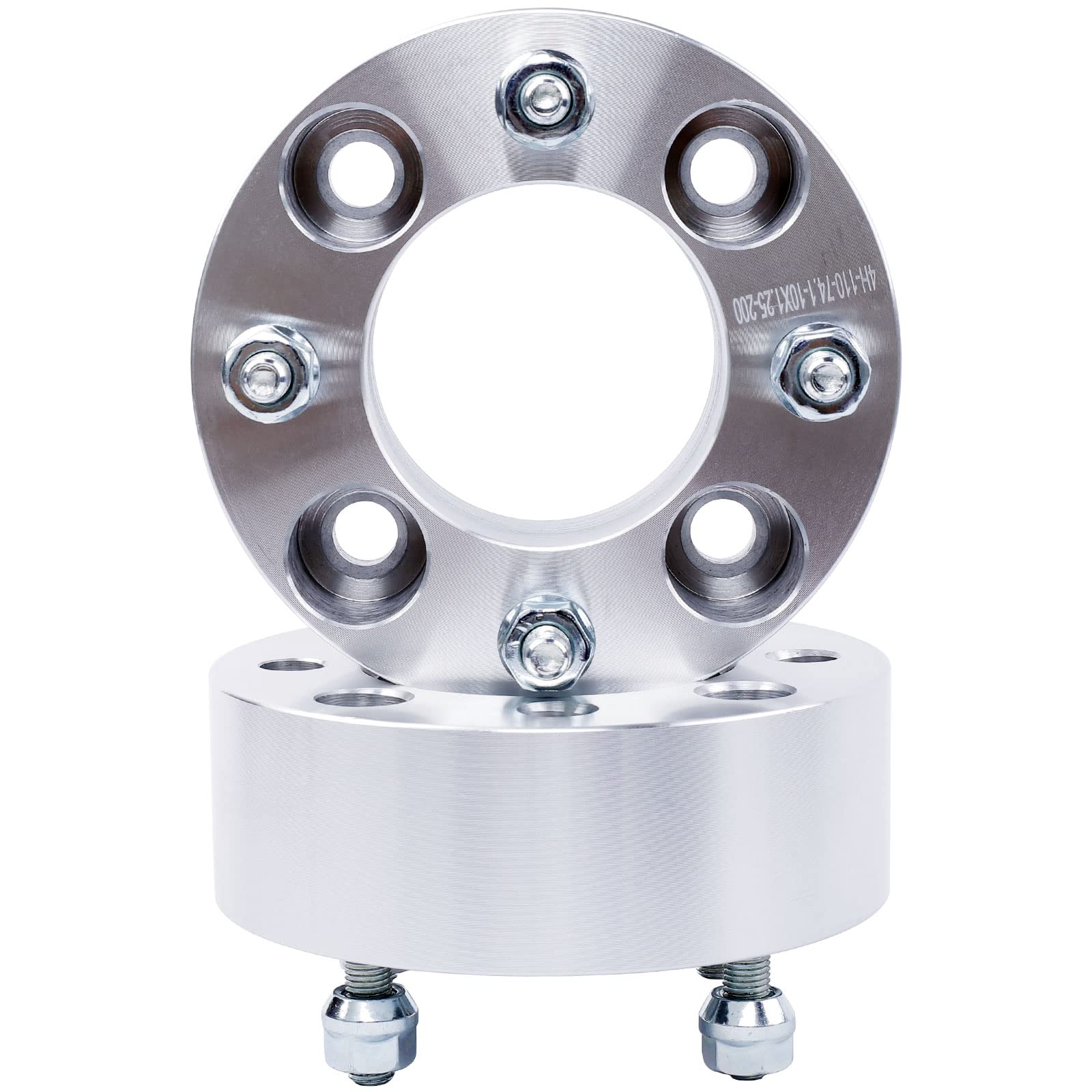 DCVAMOUS 4PC 2-Inch ATV/UTV Wheel Spacers Kit (4x156 Bolt Pattern) with 12x1.5 Studs & 131mm Center Bore - Compatible with Polaris 4-Lug Models: 2013-2021 Ranger, 2014-2021 RZR XP 1000, 2015-2021 RZR - Off-Road Vehicle Accessories for Enhanced Stability & Traction