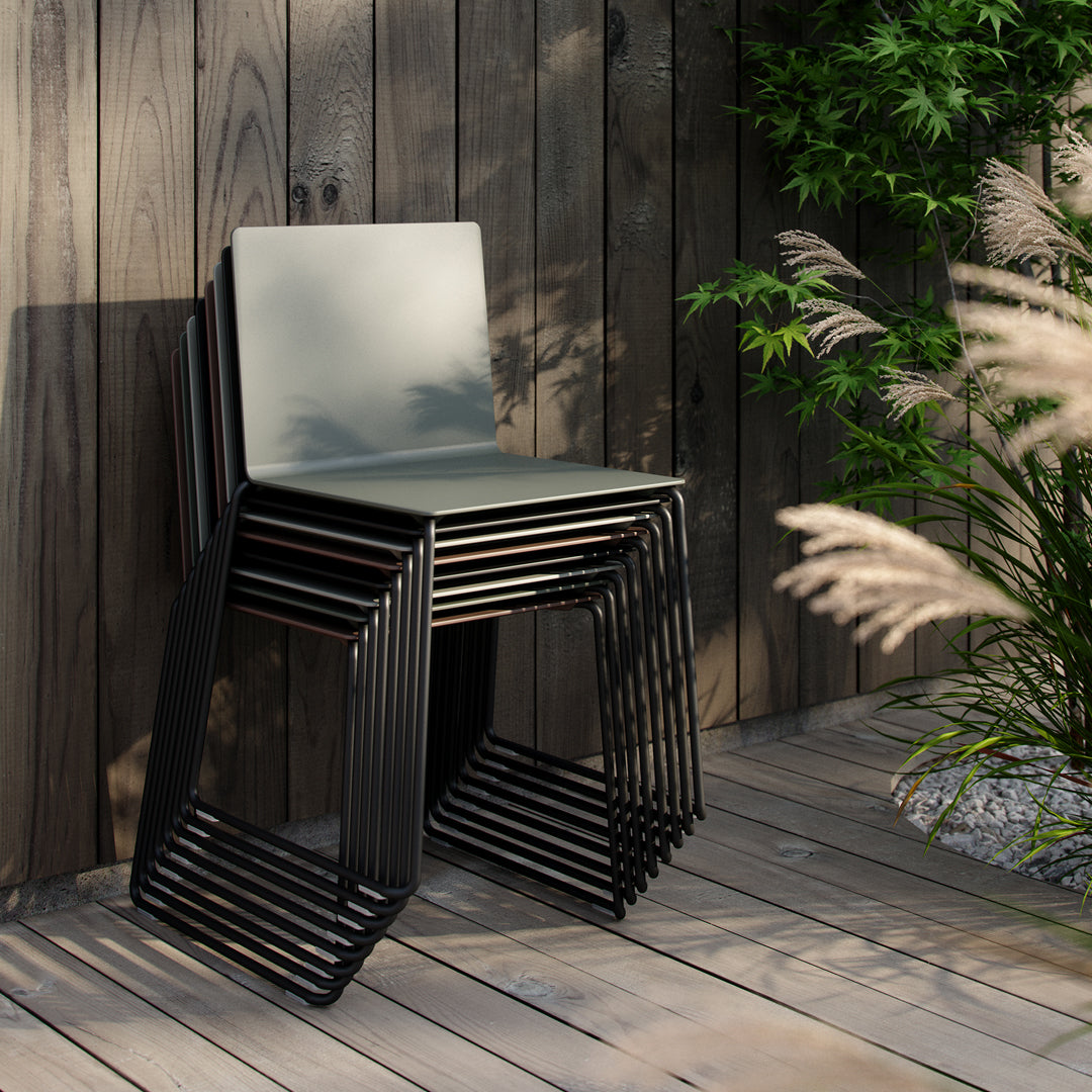Stackable Dry Outdoor Dining Chair with Sled Base - Perfect for Patio, Garden, and Poolside Dining