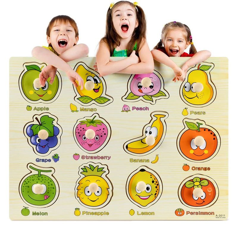 Montessori Wooden Puzzles for Toddlers - Educational Baby Learning Toys for Early Childhood Development - Perfect for Home, Classroom & Daycare Activities