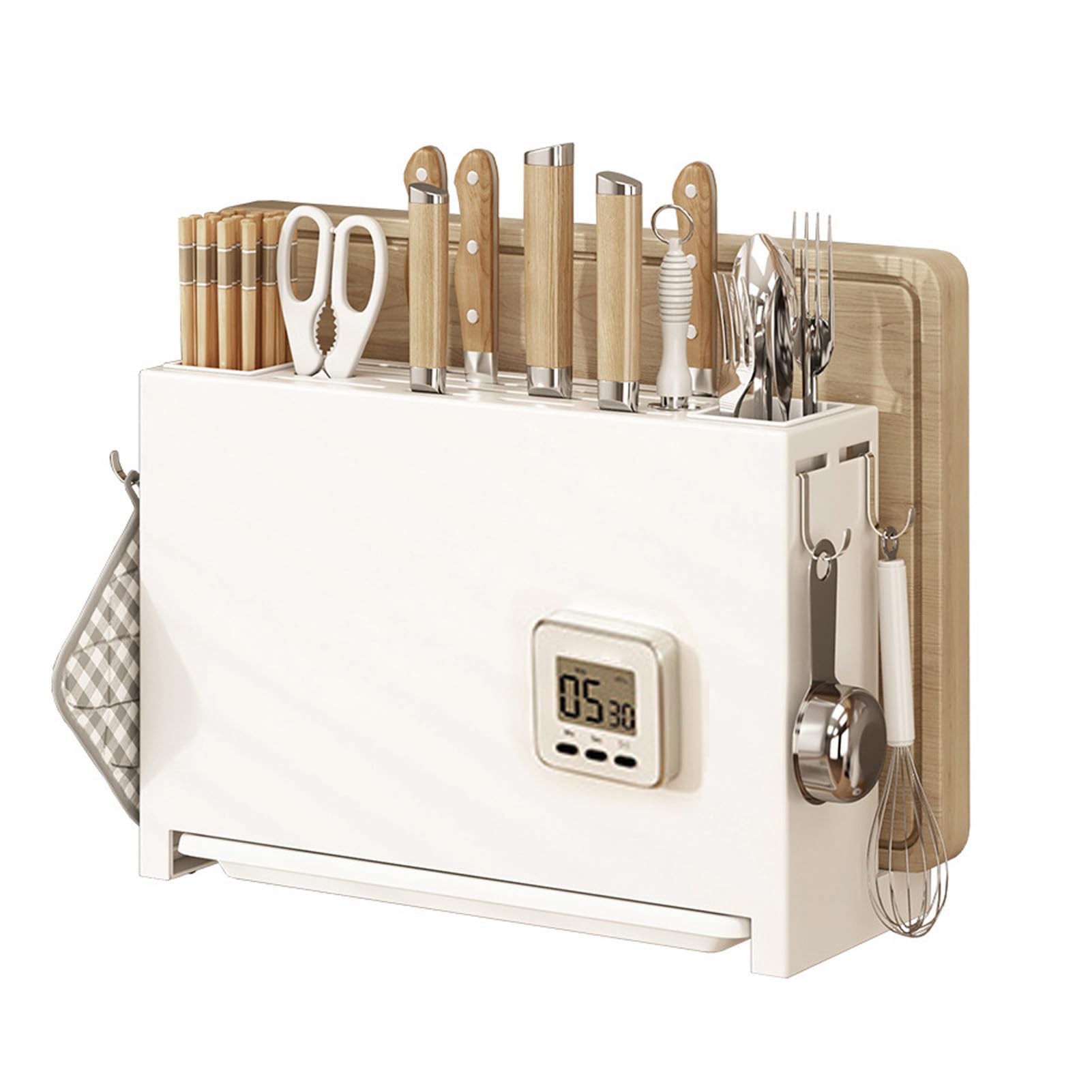 Stainless Steel Knife Drying Rack with Large Capacity - Countertop Organizer for Knives, Chopsticks, Cutting Boards & Kitchen Utensils - Perfect for Dish Drying, Storage & Kitchen Organization