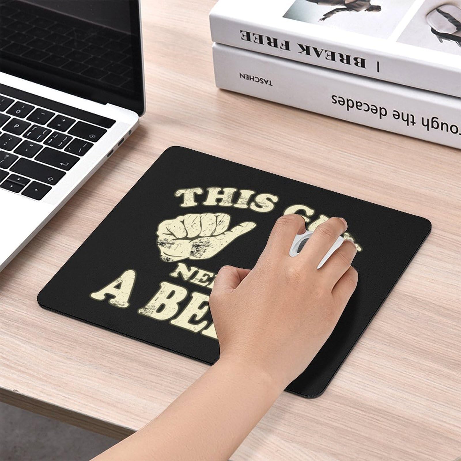 Durable Non-Slip Waterproof Gaming Mouse Pad - 25x30cm Unisex Office & Home Computer Accessory for Work & Gaming | This Guy Needs A Beer Design