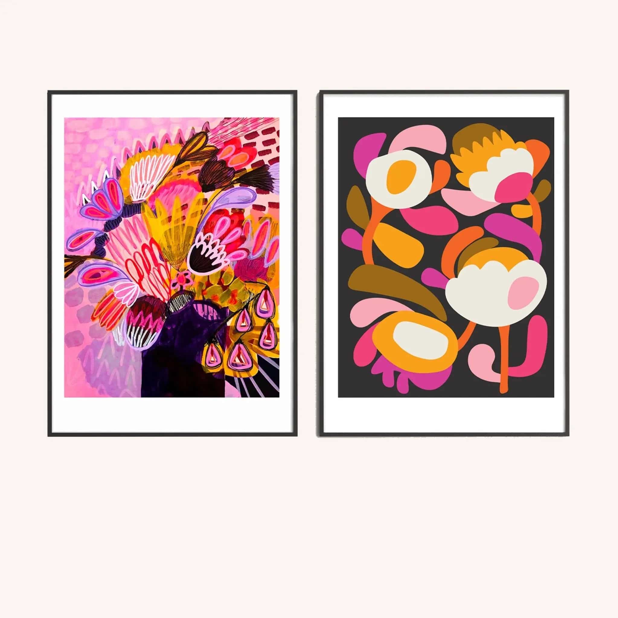 Modern Mixed Media Wall Art Prints - Abstract Canvas Paintings for Living Room, Bedroom & Office Decor | Handmade Home Wall Decorations
