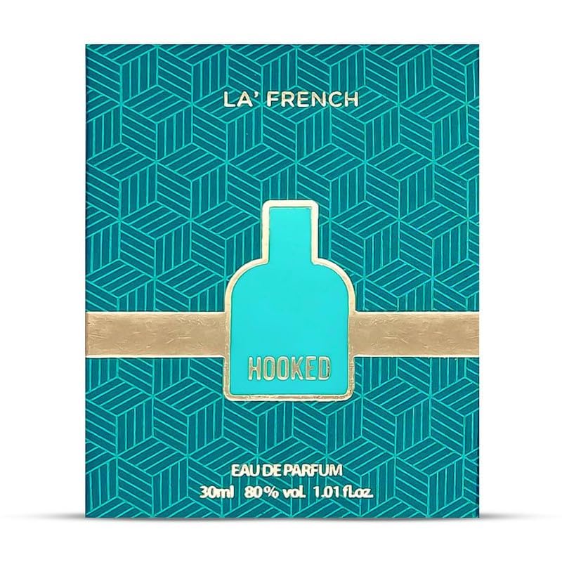Premium French Hooked Perfume for Men 30ml - Long Lasting Eau De Parfum with Fresh Luxury Scent | Travel Size Cologne | Perfect for Date Night, Office & Special Occasions