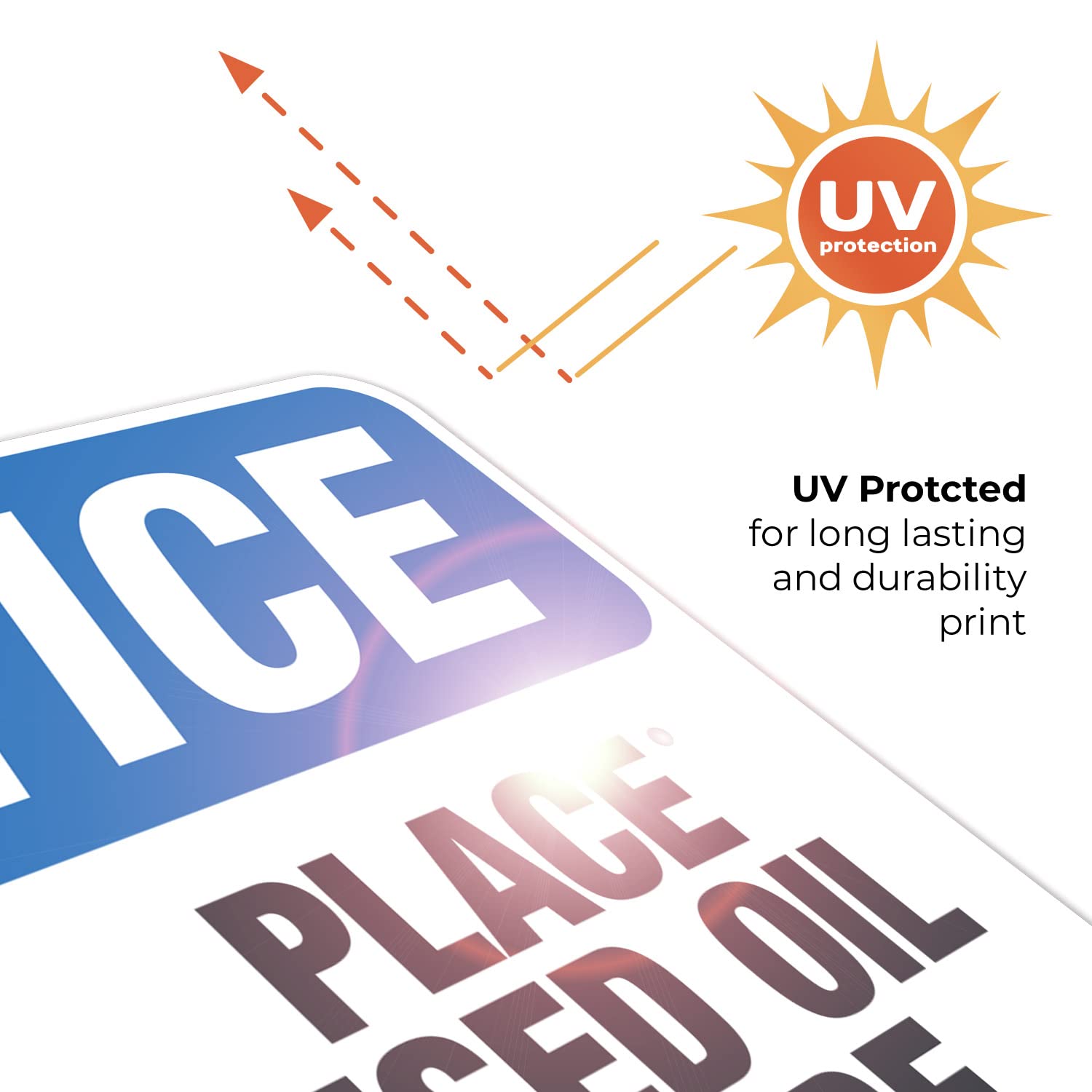 OSHA Compliant 'Place Used Oil Here' Sign - 18x24 Inch Rust-Free Aluminum Safety Sign - Fade Resistant for Indoor/Outdoor Use - Made in USA - Ideal for Automotive Shops, Factories & Hazardous Waste Areas