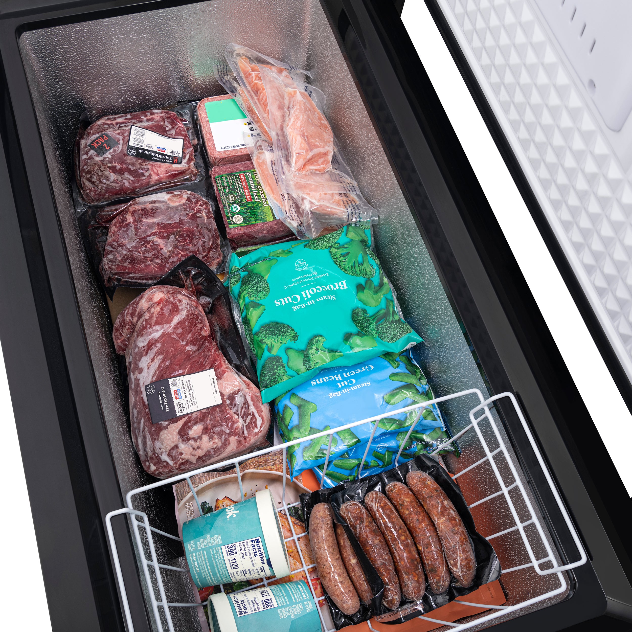Newair® 6.7 Cu. Ft. Compact Chest Freezer - Energy Efficient Deep Freezer for Home, Garage, or Basement - Perfect for Storing Meat, Frozen Food & Ice Cream - Black