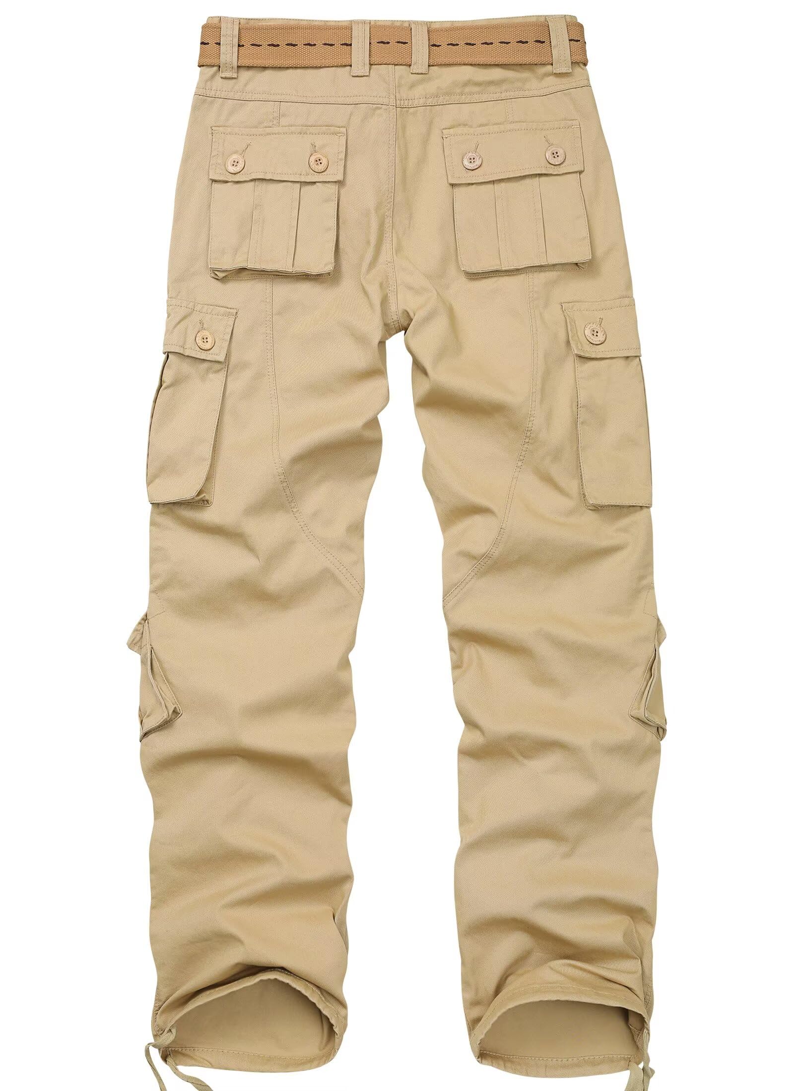 TRGPSG Men's Camo Cargo Pants - Cotton Casual Work Hiking Pants with 8 Pockets for Outdoor Adventures & Daily Wear