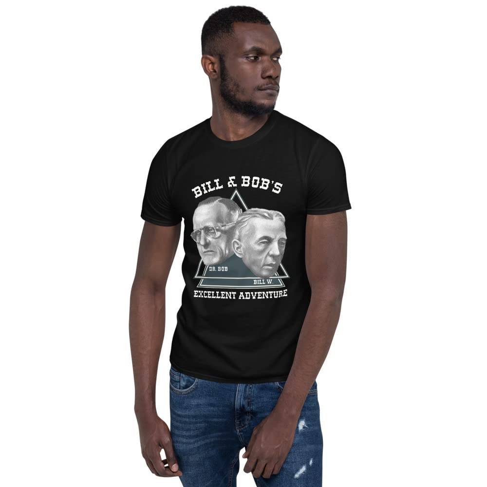 AA NA Sobriety Recovery T-Shirt for Men - Inspirational Short Sleeve Tee for 12 Step Programs & Coffee Shop Meetings - Perfect for Support Groups, Rehab & Sober Living