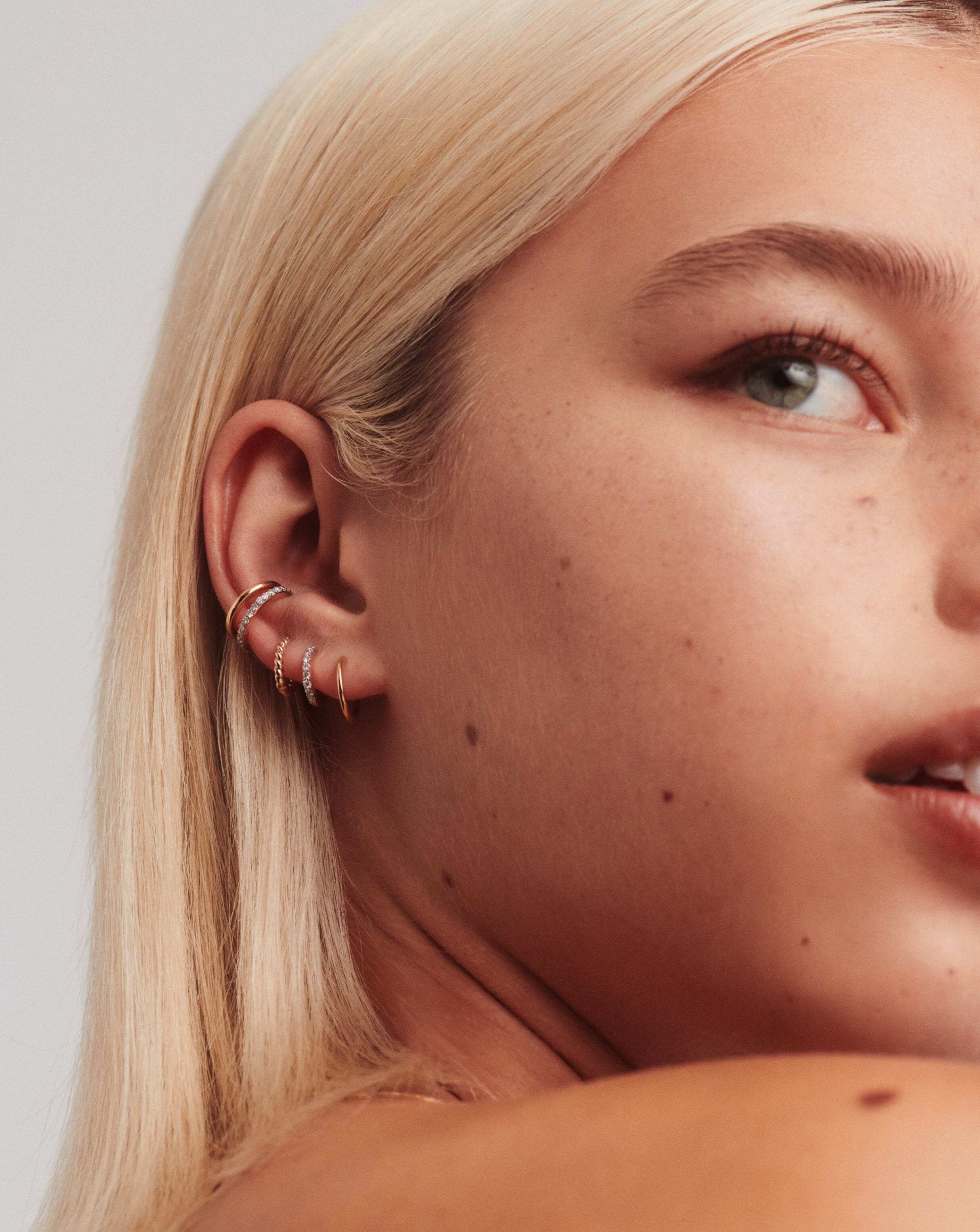 Fine Classic Mini Hoop Earrings - 14K Gold Plated Small Hoops for Women - Perfect for Everyday Wear, Office & Date Night