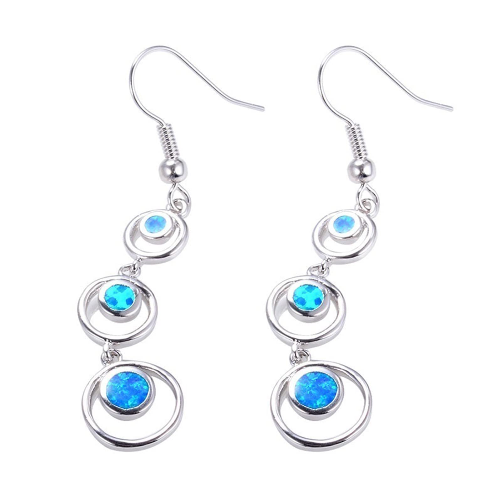 Stylish Drop Dangle Earrings for Women - Symmetric Round Hoop Tassel Earrings with Stud & Hook, Elegant Jewelry Gift for Girls & Women (1 Pair) - Perfect for Prom, Parties, Date Nights & Special Occasions