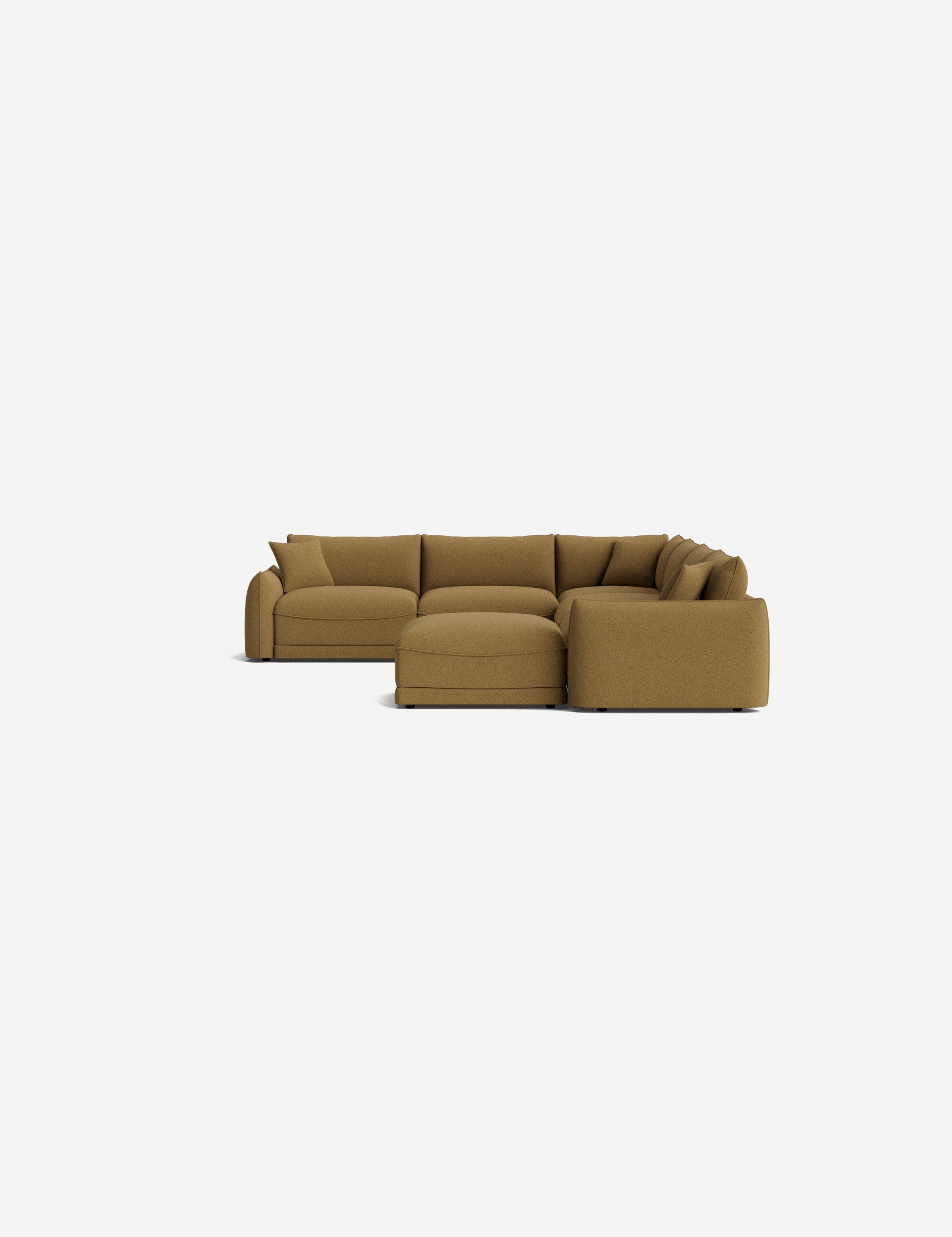 Balmer Modular Corner Sectional Sofa with Ottoman - Modern L-Shaped Living Room Furniture for Small Spaces | Perfect for Apartments, Condos and Family Gatherings
