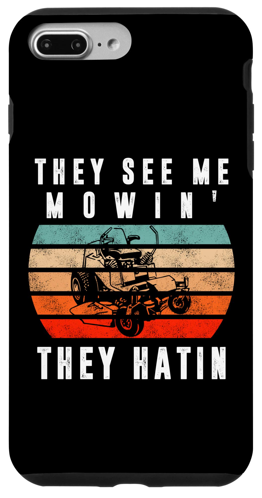 iPhone 7 Plus/8 Plus Case - Funny Lawn Mower Design - Perfect Gardening Gift for Men - Durable Protective Phone Cover for Outdoor Activities, Yard Work & Father's Day