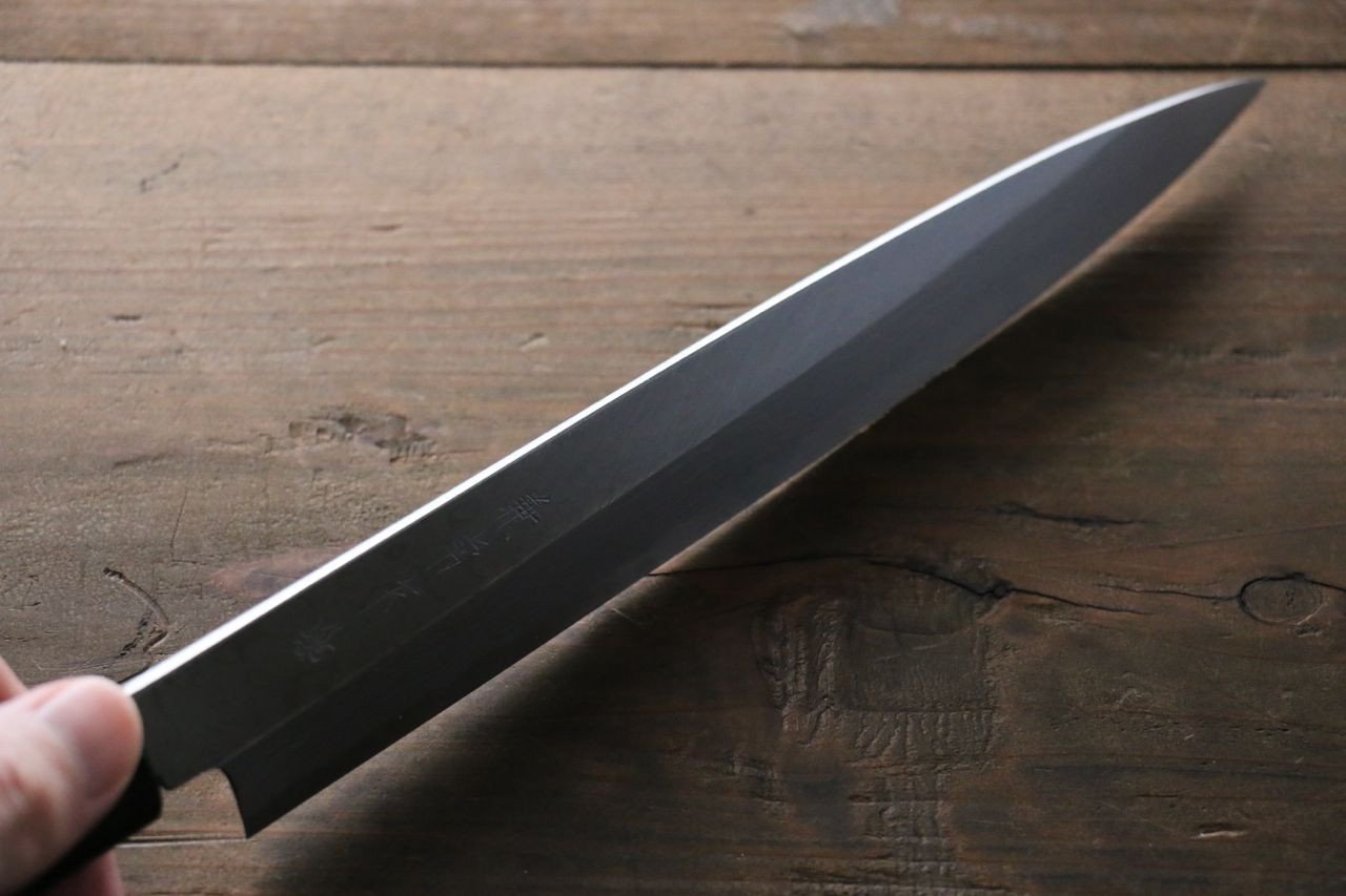 Premium Kanetsune White Steel 11-Layer Damascus Japanese Sushi & Sashimi Knife 240mm - Shitan Handle - Professional Chef's Knife for Slicing Raw Fish, Meat & Vegetables