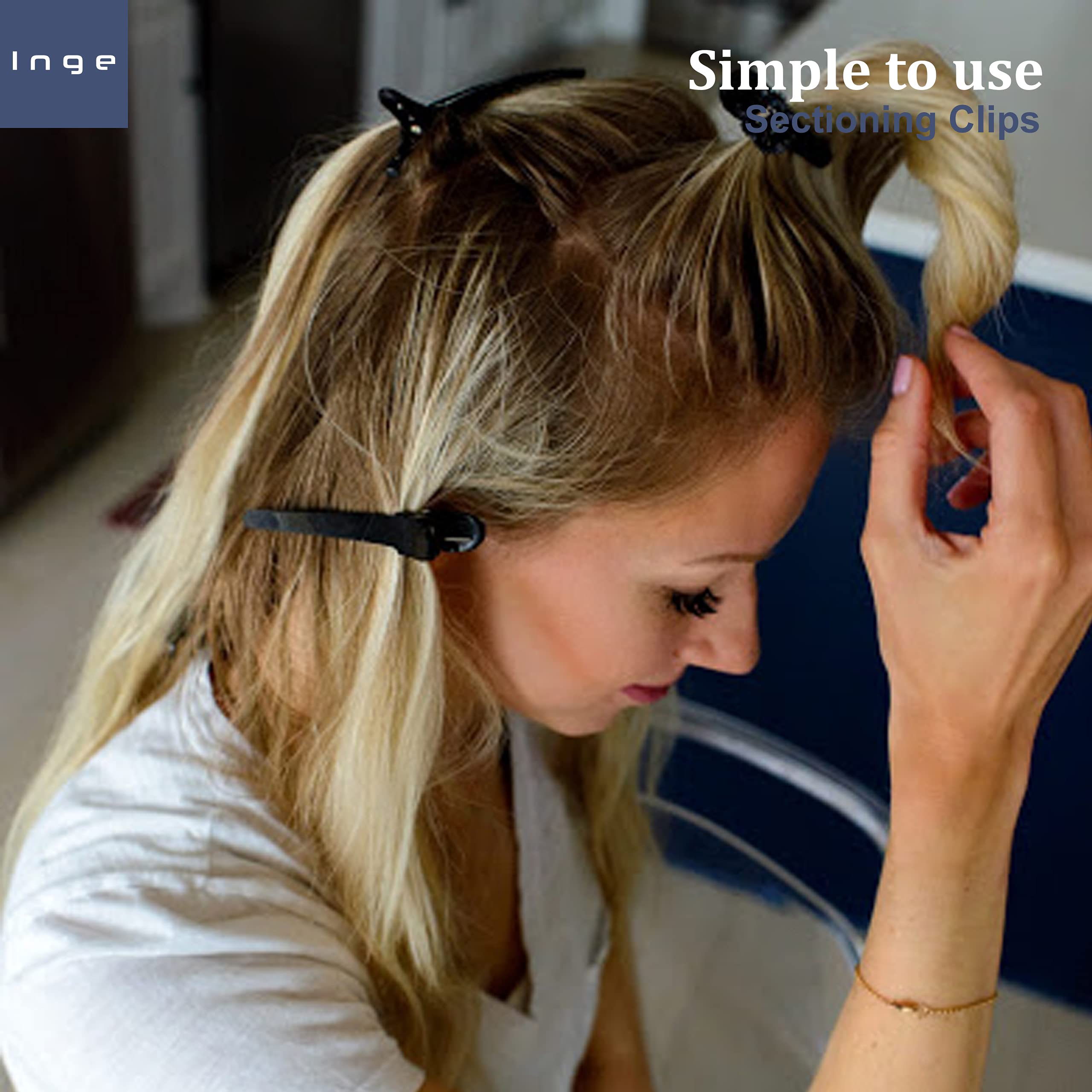 12 PCS Hair Sectioning Clips for Styling - Large Flat Hair Roller Clips for Long Hair Dressing | Perfect for Salon, Home Haircuts & DIY Styling