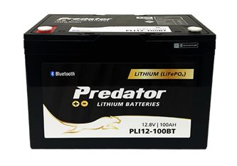 Predator 12V 100Ah Deep Cycle Lithium Battery - Rechargeable LiFePO4 Power for RV, Marine, Solar & Off-Grid Applications | Long-Lasting Energy Storage Solution
