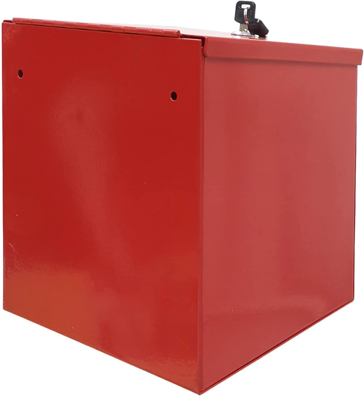 Lockable Steel Wall-Mounted Donation Box - Secure Charity Collection, Suggestion & Ballot Box with Key - Ideal for Offices, Schools & Public Spaces - Safe Storage for Cards, Keys & Donations