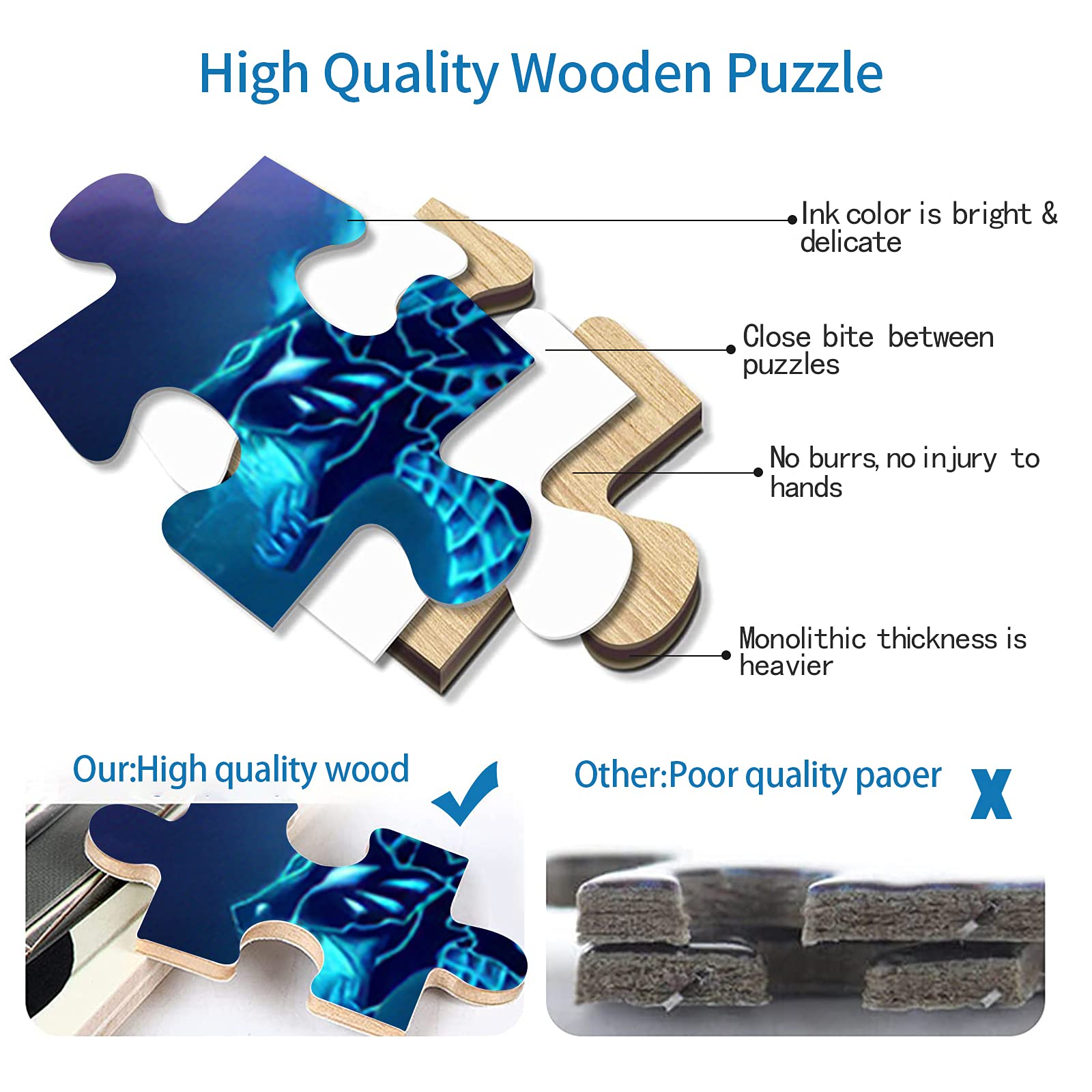 1000 Piece Dragon in The Mountains Jigsaw Puzzle for Adults - Premium Wooden DIY Puzzle Kit, Unique Gift & Modern Home Decor for Puzzle Lovers (Perfect for Relaxation, Family Game Night & Home Office Decoration)