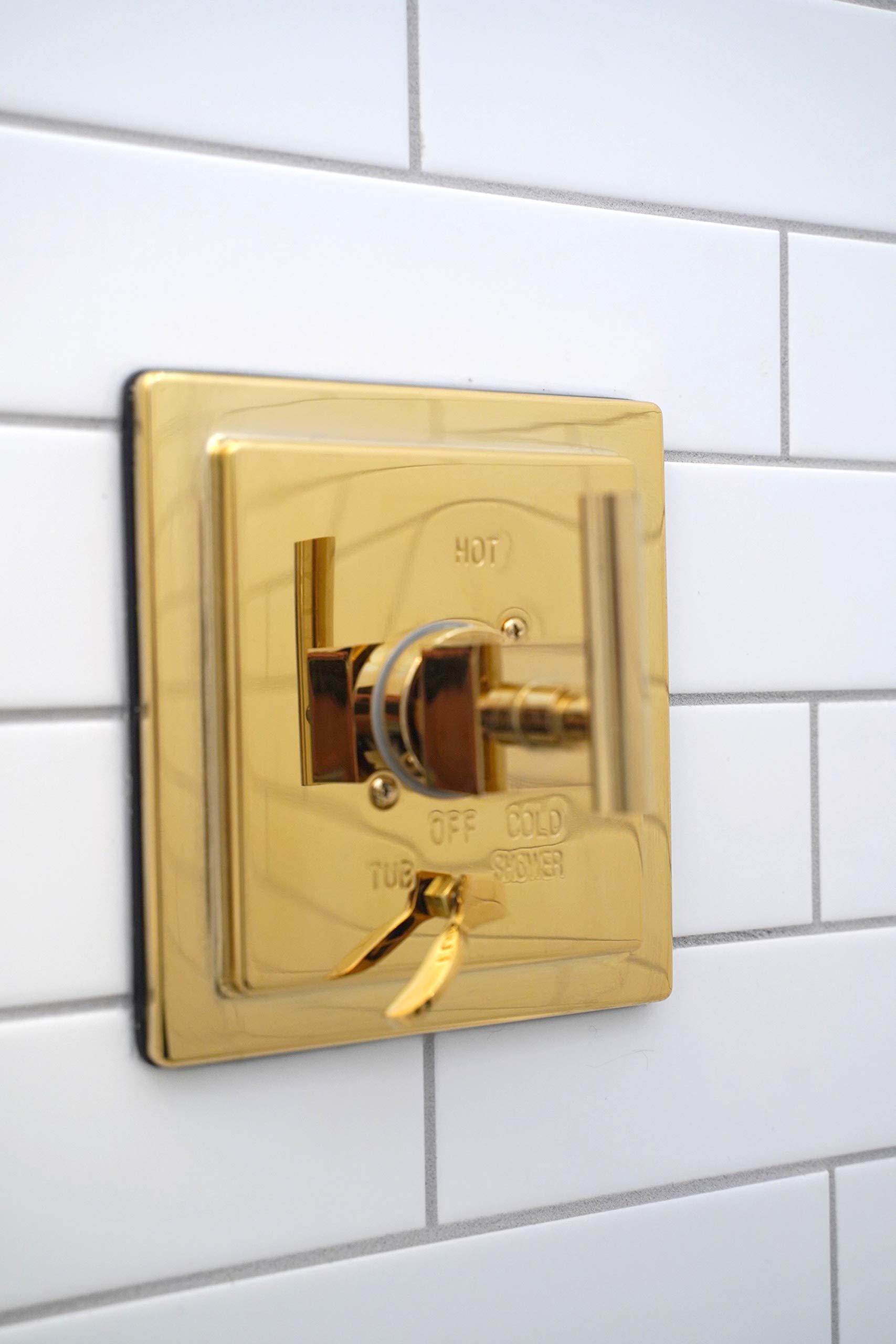 Kingston Brass KB86520CQL Claremont 6-Inch Tub and Shower Faucet in Polished Brass - Perfect for Bathroom Renovation & Luxury Spa Experience