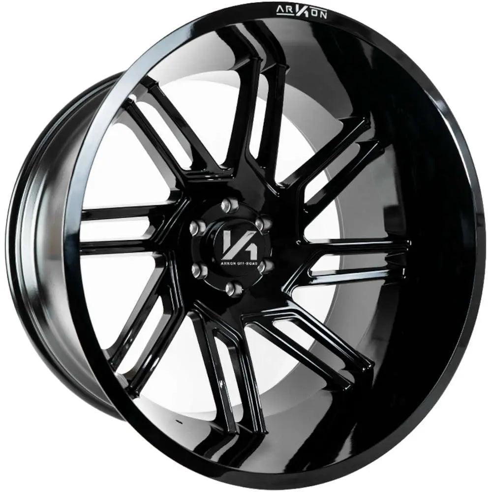 Arkon Off Road 24x14 DaVinci Gloss Black Wheels 81mm Offset - Premium Alloy Rims for Trucks & SUVs - Perfect for Off-Roading, Custom Builds & Show Vehicles