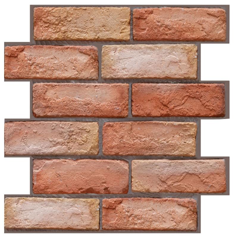 3D Peel and Stick Wall Panels - Waterproof Self-Adhesive Decorative Wall Art for Living Room, Bedroom, Office - 30x30cm (10pcs/Pack) Light Red - Easy DIY Home Decor & Wall Covering Solution