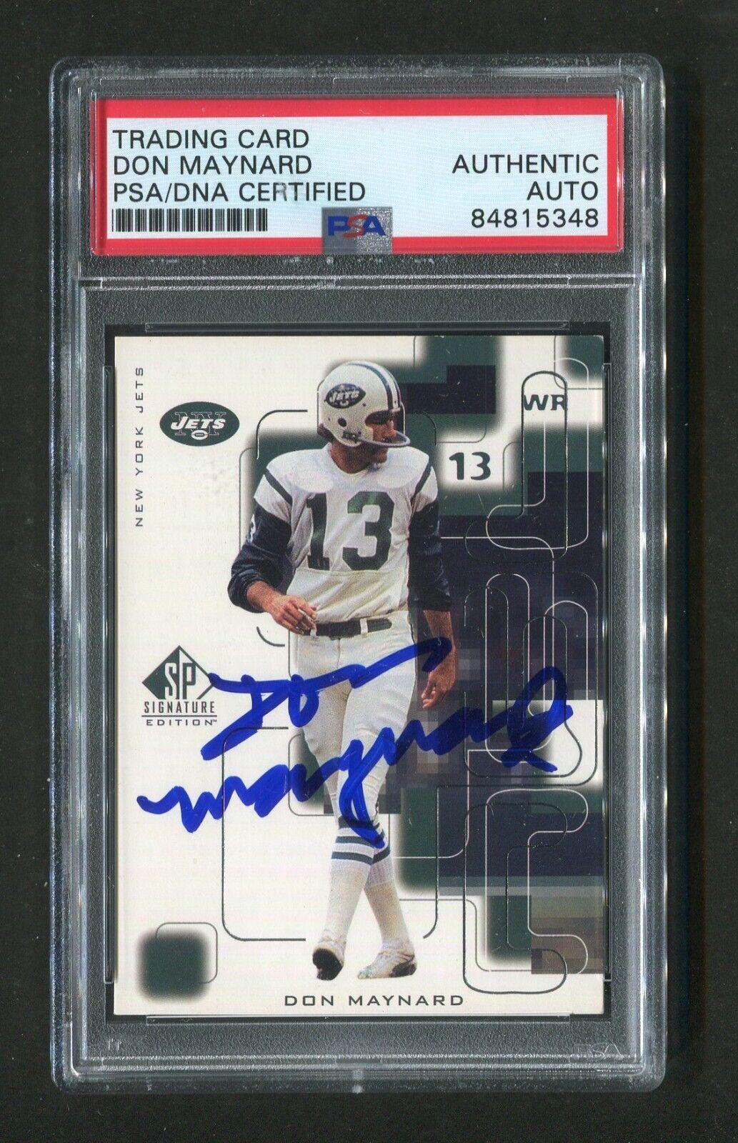 1999 Don Maynard PSA/DNA Authentic Autographed Upper Deck #148 Football Trading Card - Perfect for NFL Memorabilia Collectors & Sports Fans Display