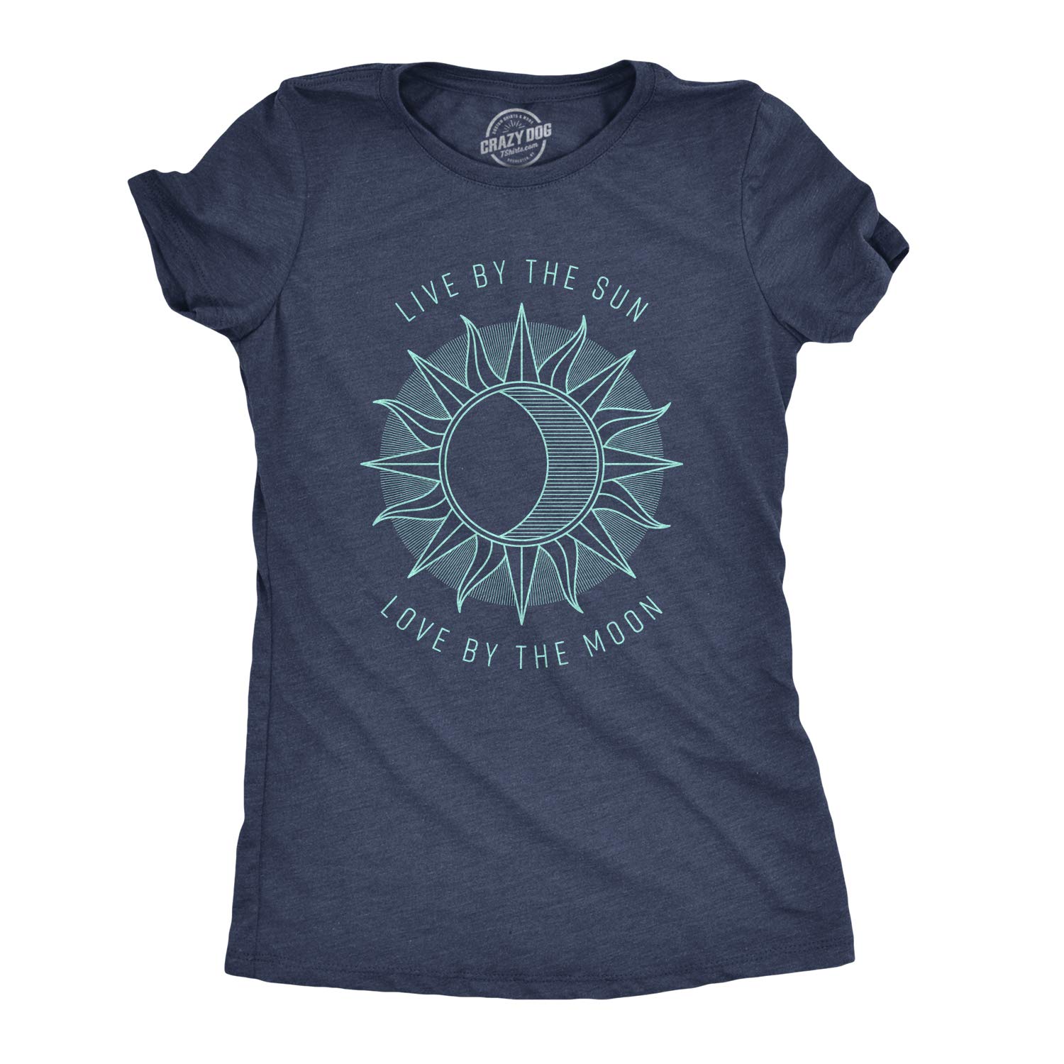 Women's 'Live by The Sun Love by The Moon' Graphic T-Shirt - Soft Cotton Casual Beach Tee for Vacation, Summer Outfits & Boho Style